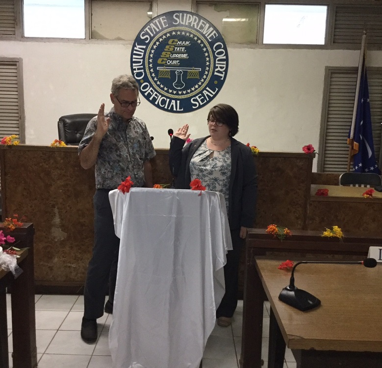 Mary being sworn into the Massachusetts Bar